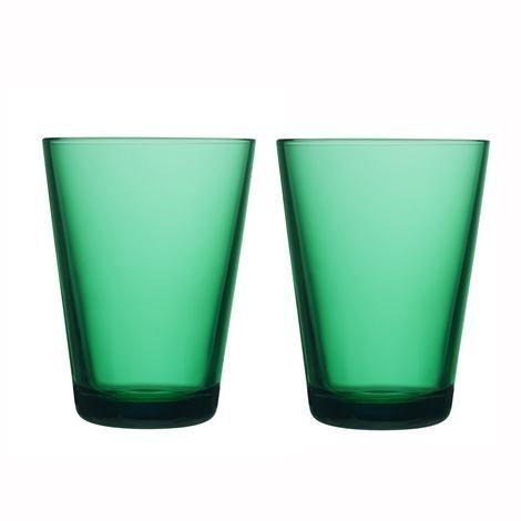 Iittala Kartio Juomalasi 40 cl 2 kpl Smaragdinvihreä