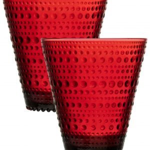 Iittala Kastehelmi Juomalasit Karpalonpunainen 30 Cl 2 Kpl