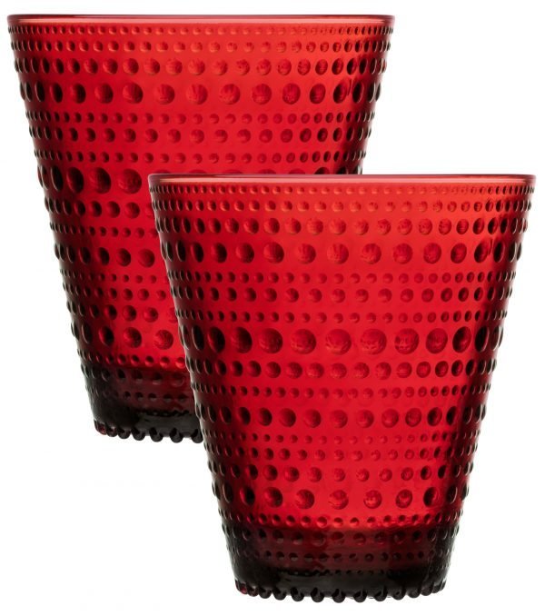 Iittala Kastehelmi Juomalasit Karpalonpunainen 30 Cl 2 Kpl