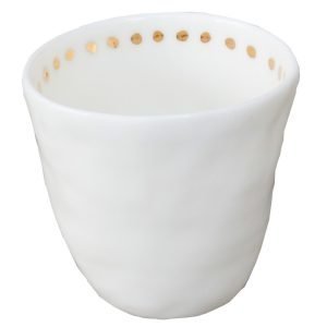 Kajsa Cramer Home Patchy Espressokuppi Dot Valkoinen / Kulta