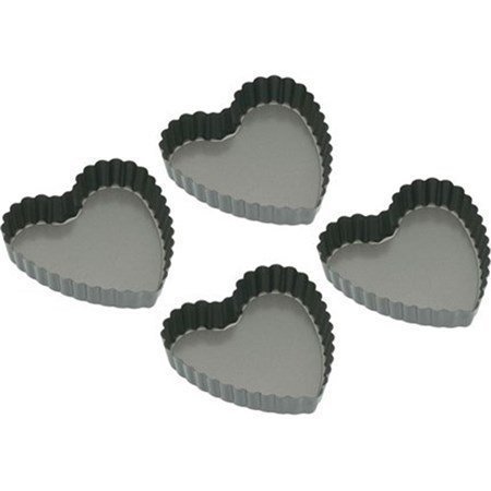 Kitchen Craft Non-stick sydämmenmuotoiset minimuotit 10 cm