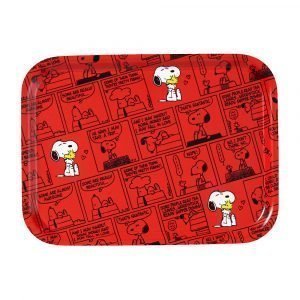 Klippan Yllefabrik Snoopy Tarjotin Punainen 20x27 Cm