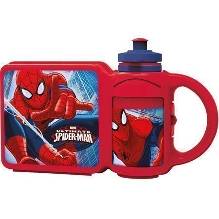 Kombi Pullo+Eväslaatikko Spiderman