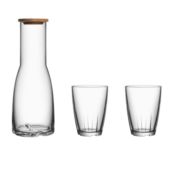 Kosta Boda Bruk Clear Karahvi + 2 Tumbler Large