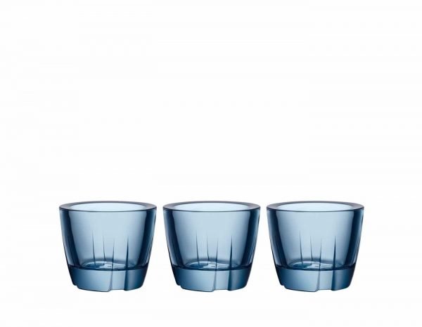 Kosta Boda Bruk Kynttilälyhty Sininen 6 Cm 3 Kpl
