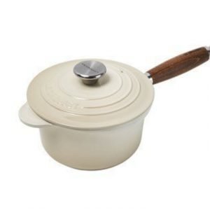 Le Creuset Kattila puukahva ja teräsnuppi 18 cm Pearl