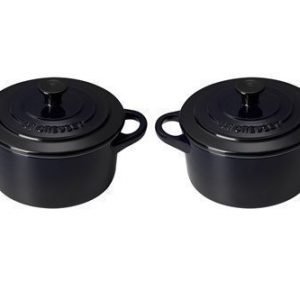 Le Creuset Minipadat 2 kpl lahjapaketissa. 6 cm Black