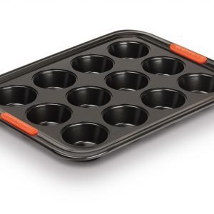 Le Creuset Muffinssivuoka Non Stick Musta 12 Kpl