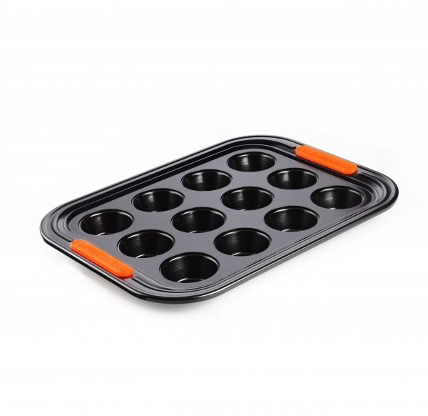 Le Creuset Muffinssivuoka Pieni Non Stick Musta 12 Kpl