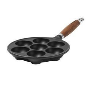 Le Creuset Munkkipannu puukahva 20 cm Matte Black