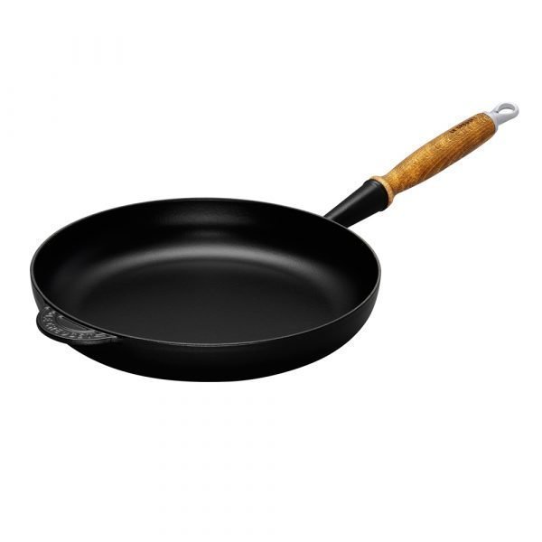 Le Creuset Paistinpannu Puukahvalla Matte Black 28 Cm