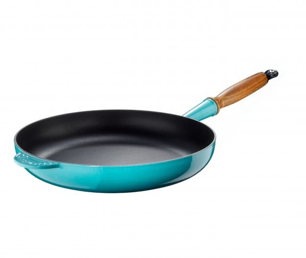 Le Creuset Paistinpannu Puukahvalla Valurauta Caribbean 28 Cm