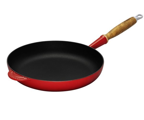 Le Creuset Paistinpannu Puukahvalla Valurauta Cerise 28 Cm