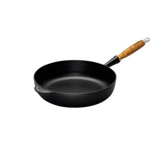 Le Creuset Paistokasari Puukahvalla Valurauta Matte Black 28 Cm