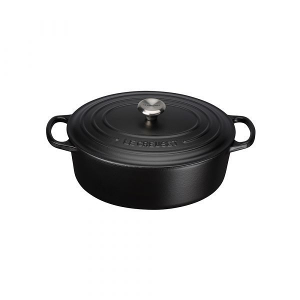 Le Creuset Signature Ovaali Pata Matte Black 410 Cl