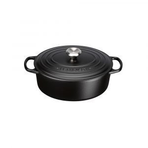 Le Creuset Signature Ovaali Pata Matte Black 630 Cl