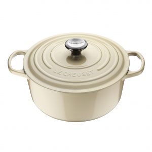 Le Creuset Signature Pata Pyöreä Valurauta Creme 22 Cm 3.3 L