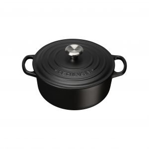 Le Creuset Signature Pata Pyöreä Valurauta Matte Black 20 Cm 2.4 L