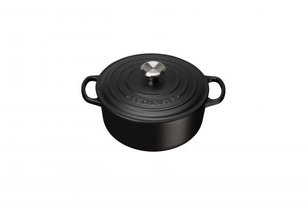 Le Creuset Signature Pata Pyöreä Valurauta Matte Black 20 Cm 2.4 L