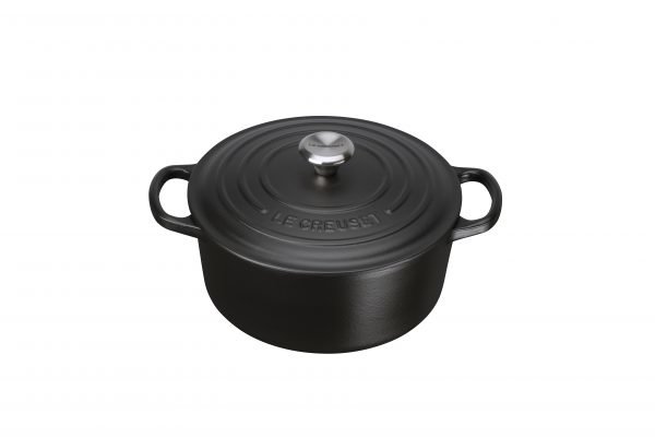 Le Creuset Signature Pata Pyöreä Valurauta Matte Black 22 Cm 3.3 L