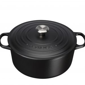 Le Creuset Signature Pata Pyöreä Valurauta Matte Black 26 Cm 5.3 L