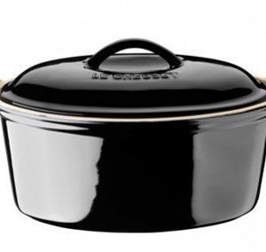 Le Creuset Soikea terriini kannellinen Black 11 cm