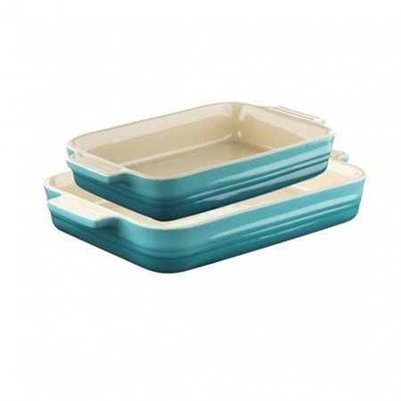 Le Creuset Suorakulmio Uunivuoka Caribbean 2-pack