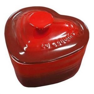 Le Creuset Sydän Annoskulho Kannella Cerise 25 Cl