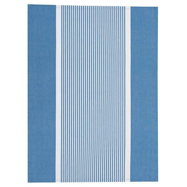 Lexington Striped Oxford Keittiöpyyhe Sininen 50x70 Cm