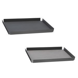 Lind Dna Square L Tarjotin Anthracite / Light Grey / Aluminium