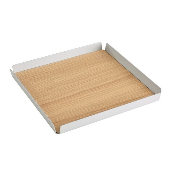 Lind Dna Square S Tarjotin Oak / Black / Metallic 29x29 Cm