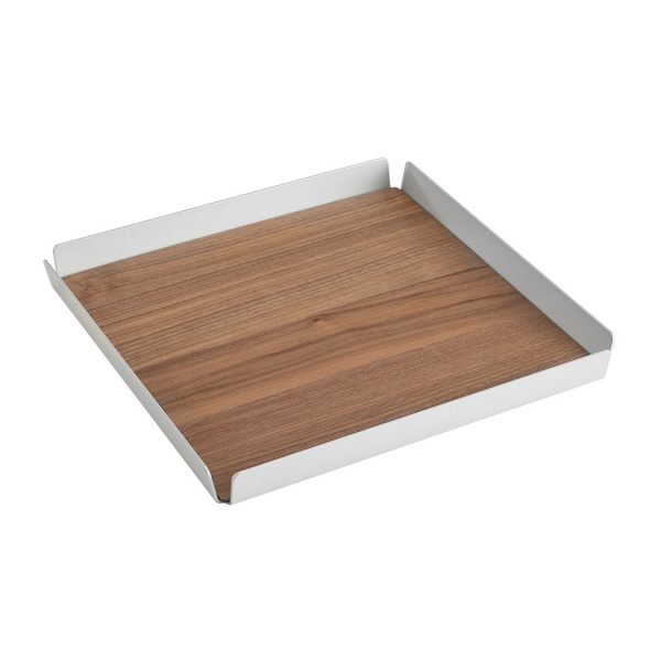 Lind Dna Square S Tarjotin Walnut / Black / Metallic 29x29 Cm