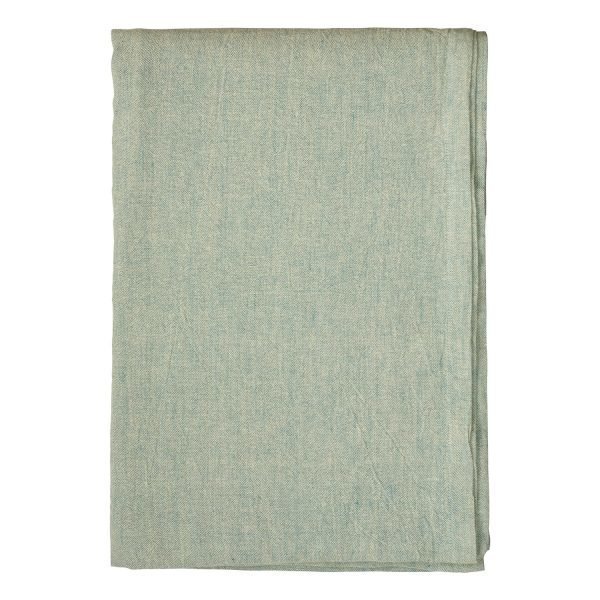 Linum Hedvig Pöytäliina Bright Grey Turquoise 170x170 Cm