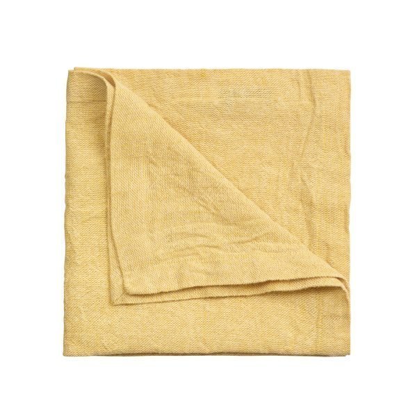 Linum Hedvig Servetti Mustard Yellow 45x45 Cm