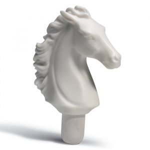 Lladro Bacchus Bottle Stopper Horse Valkoinen