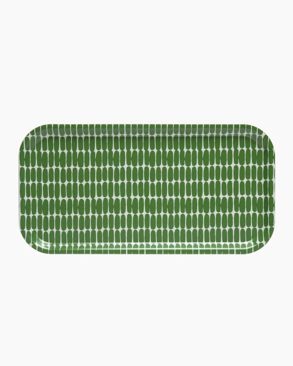 Marimekko Alku Tarjotin Valkoinen / Vihreä 43x22 Cm