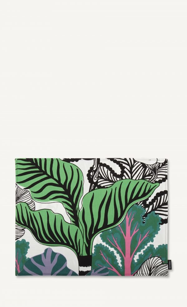 Marimekko Kaalimetsä Pöytätabletti Puuvilla Liila / Valkoinen / Vihreä 31x42 Cm