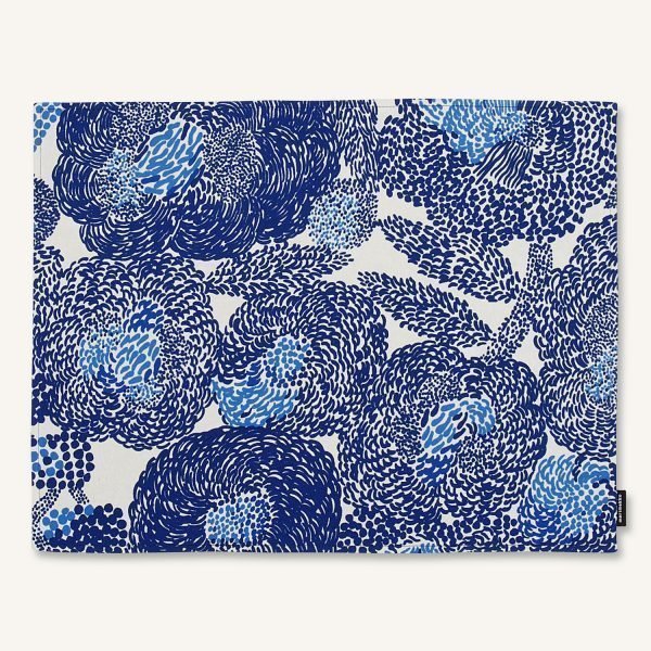 Marimekko Mynsteri Pöytätabletti Valkoinen / Sininen 31x42 Cm