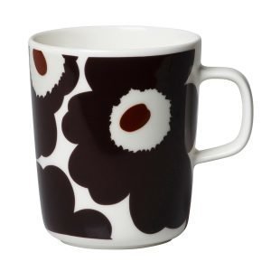 Marimekko Oiva Unikko Muki Beige / Tummanharmaa / Ruskea 2