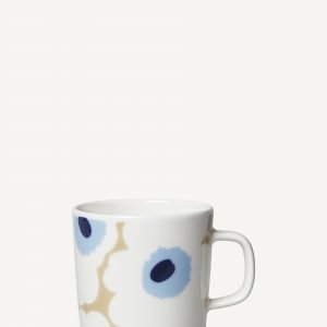 Marimekko Oiva / Unikko Muki Beige / Valkoinen / Sininen 25 Cl