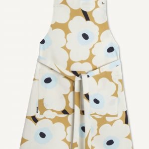 Marimekko Pieni Unikko Esiliina Puuvilla Beige / Valkoinen / Musta 85x84 Cm