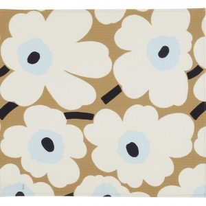 Marimekko Pieni Unikko Keittiöpyyhe Beige Luonnonvalkoinen Sininen