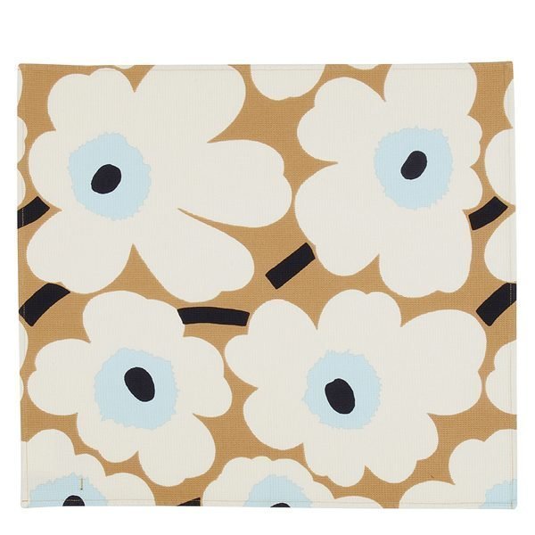 Marimekko Pieni Unikko Keittiöpyyhe Beige / Valkoinen / Sininen