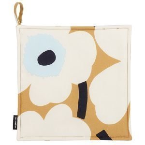 Marimekko Pieni Unikko Pannulappu Beige / Valkoinen / Sininen