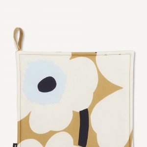 Marimekko Pieni Unikko Pannulappu Puuvilla Beige / Valkoinen / Musta