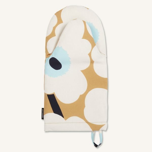 Marimekko Pieni Unikko Patakinnas Beige / Off White / Sininen