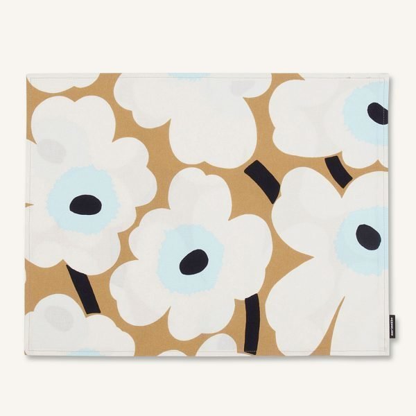 Marimekko Pieni Unikko Pöytätabletti Beige / Sininen 31x42 Cm