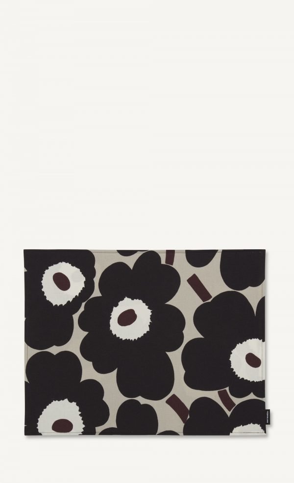 Marimekko Pieni Unikko Pöytätabletti Puuvilla Beige / Ruskea 31x42 Cm