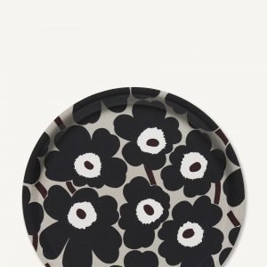 Marimekko Pieni Unikko Tarjotin Beige Harmaa Ruskea 31 Cm