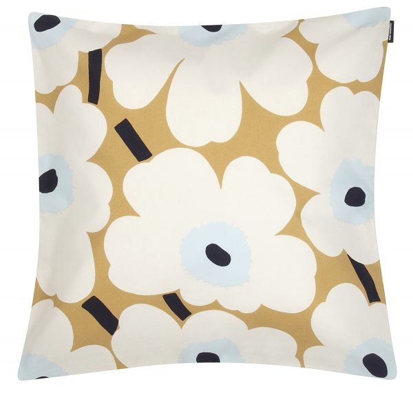 Marimekko Pieni Unikko Tyynynpäällinen Beige Luonnonvalkoinen Sininen